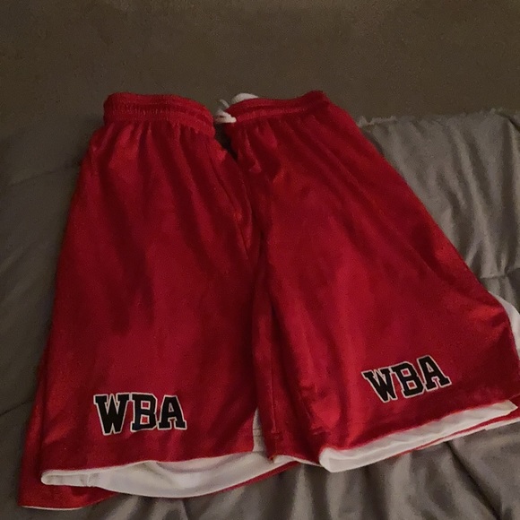 Two pairs of Women’s basketball shorts size small reversible red and white - Picture 6 of 6